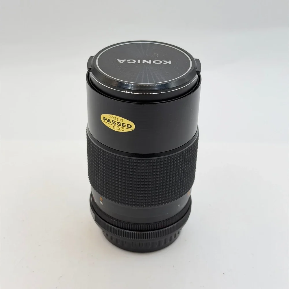 Konica Hexanon AR 135mm f3.2 Prime Lens with Case and Cap Made in Japan